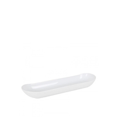 Bandeja Porcelana Albana Branco 40X11X5.5cm